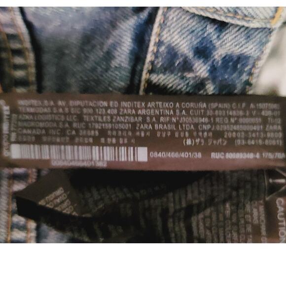 Zara Men's Straight Leg Distressed Button Fly Denim Jeans 30 x 30 - Picture 5 of 12